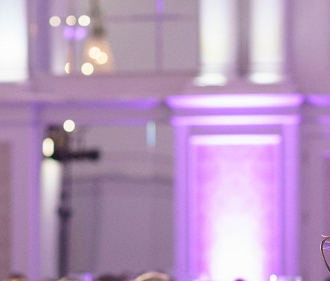 David Attenborough speaking at the University of Leicester Alumni Dinner